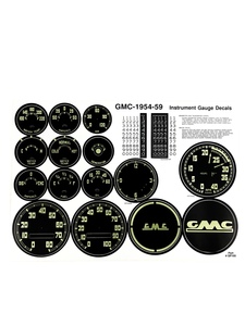 Chevrolet Truck Decal Set - Instrument Set With Speedo and Odometer Photo Main