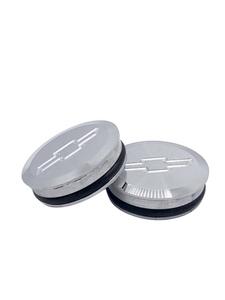 Chevrolet Truck Bed Caps - Aluminum With Bowtie. Plugs Bedside Hole (Polished Aluminum). 1-19/32" I.D. Photo Main