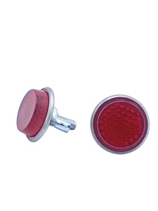 Chevrolet License Plate Fastener - Red Jewel Plastic Reflector Photo Main