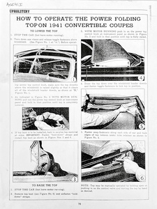 Chevrolet Car Convertible Top, Folding Instructions Sheet - Top Folding (Cabriolet) Photo Main