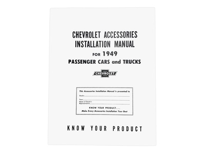 Chevrolet Accessory Installation Manual (Superb) Photo Main