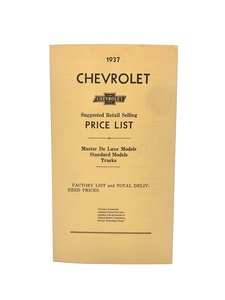 Chevrolet Price Guide Booklet - Advertised Delivery Photo Main