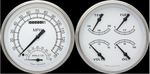  Parts -  Truck Instrument Gauges - 4-5/8" Speedtachular (Speedometer and Tach) White with Black Pointers 12v