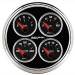  Parts -  Instrument Gauges - Auto Meter Designer Black Ii Series, 5" Quad Gauge