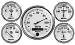  Parts -  Instrument Gauges - Auto Meter Old Tyme White Ii Series, 3-3/8" 5 Gauge (Electric Speedo)