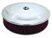  Parts -  Air Cleaner, Anodized Aluminum Round . 14" X 3" With Washable Element. Fits Single Quad Carbs