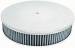  Parts -  Air Cleaner, Polished Aluminum 14" X 3" Round -Plain, Washable Element and Flat Base