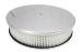  Parts -  Air Cleaner, Polished Aluminum 14" X 3" Round -Plain, Paper Element and Dominator Base