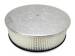  Parts -  Air Cleaner, Polished Aluminum 14" X 4" Round -Plain, Washable Element and Dominator Base