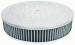  Parts -  Air Cleaner, Polished Aluminum 14" X 4" Round -Flame, Washable Element and Dominator Base