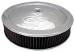  Parts -  Air Cleaner, Chrome 14" X 3" With "Flames" -Washable Element and Dominator Base