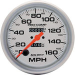  Parts -  Instrument Gauges - Auto Meter Ultra Lite Series 5" 0-160 Mph Mechanical Speedometer